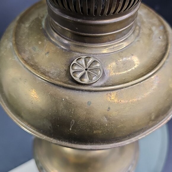 Antique Patent Mar Rayo Nickel Plated Oil Table Lamp 24.96 Feb 28 05 Untested - Picture 7 of 12